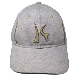 Killik Baseball Cap Gray Gold OS Hat Embroidered Logo Slideback Curved Brim